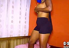 Hot Ebony Big Ass Babe Strips And Teases Solo At Wild Party