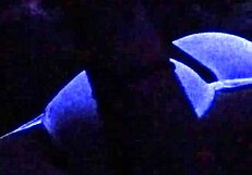 Black-light secret model casting ripped clothes for rough oral