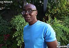 petite black babe with small tits takes huge facial pounding