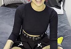 oh man, this tiny emo goth teen 18+ interview got me so excited for her creampie