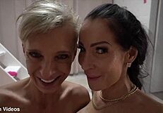 Two screaming milfs share huge cum loads in muscular hardcore homemade full movie orgy