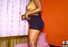 Hot Ebony Big Ass Babe Strips And Teases Solo At Wild Party