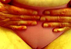 Whoa curvy mature dawnskye shakes huge natural tits in panty parade flashing wet pussy?