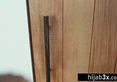 Sexy Arab teen tries sucking cock first time