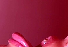 Intimate close-up blowjob from seductive Japanese beauty unfolds