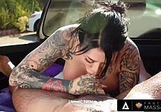 perfect inked lacey jayne's hottest nuru fuck in pickup truck