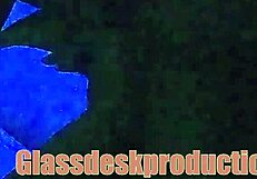 Black-light secret model casting ripped clothes for rough oral