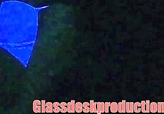 Black-light secret model casting ripped clothes for rough oral