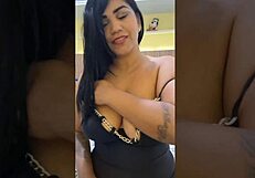 big titted brunette guides your jerk off hairy pussy explosion