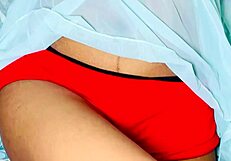 hot indian bride plays with dildo on shaved pussy solo