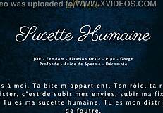 French Cum Hungry Oral Fixation Sucks Deep With Passionate Desire