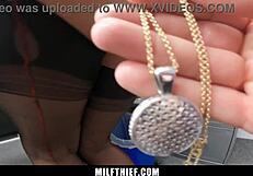 Busty milf arrested for necklace theft gets punished hard pov