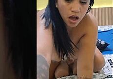 big titted brunette guides your jerk off hairy pussy explosion