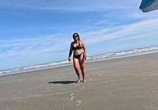 vendors spot my slut wife in public beach cuckold fun