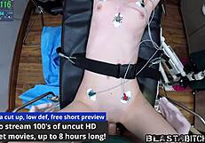 daisy beans spreads shaved pussy backstage before cum blast pov