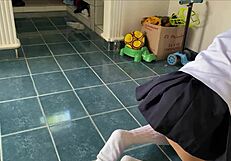 pervy stepdad creampies skinny schoolgirl stepdaughter after class in uniform