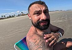 vendors spot my slut wife in public beach cuckold fun