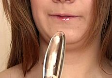 i rub my ass with big dildo toy while squeezing my huge natural tits