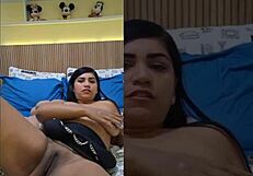 big titted brunette guides your jerk off hairy pussy explosion