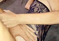 house party milf in stockings bends over for pov doggystyle pounding