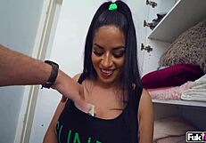 Amy amor horny latina maid deepthroats huge cock doggystyle