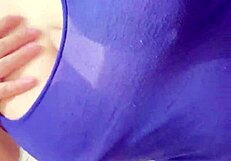 Pinay wife teases big milky boobs and tight hairy pussy in shower