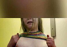 joan day shakes big ass solo in rainbow outfit