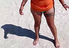 Mexicana Whore Flashes Tits And Ass Then Gets Groped Publicly On Beach