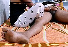 Desihotcouple Update Indian Wife Bedroom Handjob Blowjob Footjob Closeup Part 1