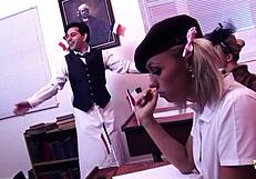 innocent cosplay blondes and brunettes spread every hole for epic dp orgy frenzy