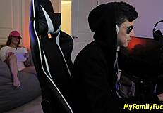 shoves cock deep in stepsister's tight young cunt!