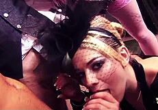 innocent cosplay blondes and brunettes spread every hole for epic dp orgy frenzy