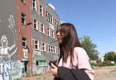 Petite German Teen Natascha Fucked Rough at Street Pickup Casting!