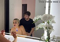 damn this stacked blonde summer's huge natural tits bounce while gettin pounded doggy