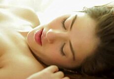 stunning brunette lesbian babes finger and lick outdoors in sexy play