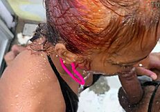 Nilmini Sheron Gives Bathroom Blowjob Before Pussy Pounding