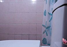 wanna spy on stepdaughter's wet hairy pussy shower?