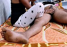 Desihotcouple Update Indian Wife Bedroom Handjob Blowjob Footjob Closeup Part 1