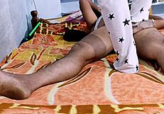 Desihotcouple Update Indian Wife Bedroom Handjob Blowjob Footjob Closeup Part 1