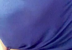 Pinay wife teases big milky boobs and tight hairy pussy in shower