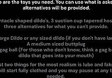 Crimson Commands Lost Girl in Rough BDSM JOI with Cum-Filled Double Penetration!