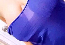 Pinay wife teases big milky boobs and tight hairy pussy in shower