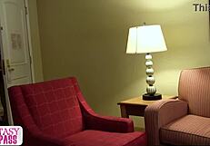 Cute blonde stepsis big ass takes monster BBC pounding in heels fantasy