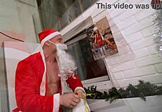 Santa Fucks Monika Fox's Tight Anal with Monster Cock Squirt and Cumshot Facial