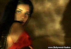 Eastern Indian Dancer Strips and Exposes Curves