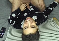 mmm handjob cum mouthful right before bed what a perfect swallow!