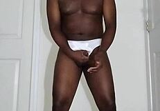 first solo masturbation in white underwear since august ass tease