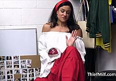 i caught milf crystal gazer bending over in the shop so i fingered her big tits before doggystyle pounding