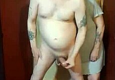 hey kelly humiliates me naked blindfolded on cam big cumshot