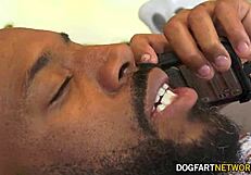 luna legend blows jovan jordan's big black cock swallows his cumshot facial